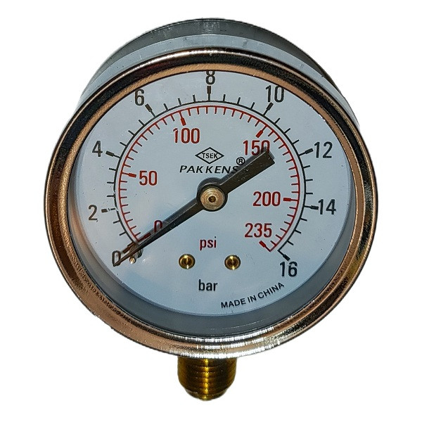 گیج فشار پکنز مدل 16bar-235psi
