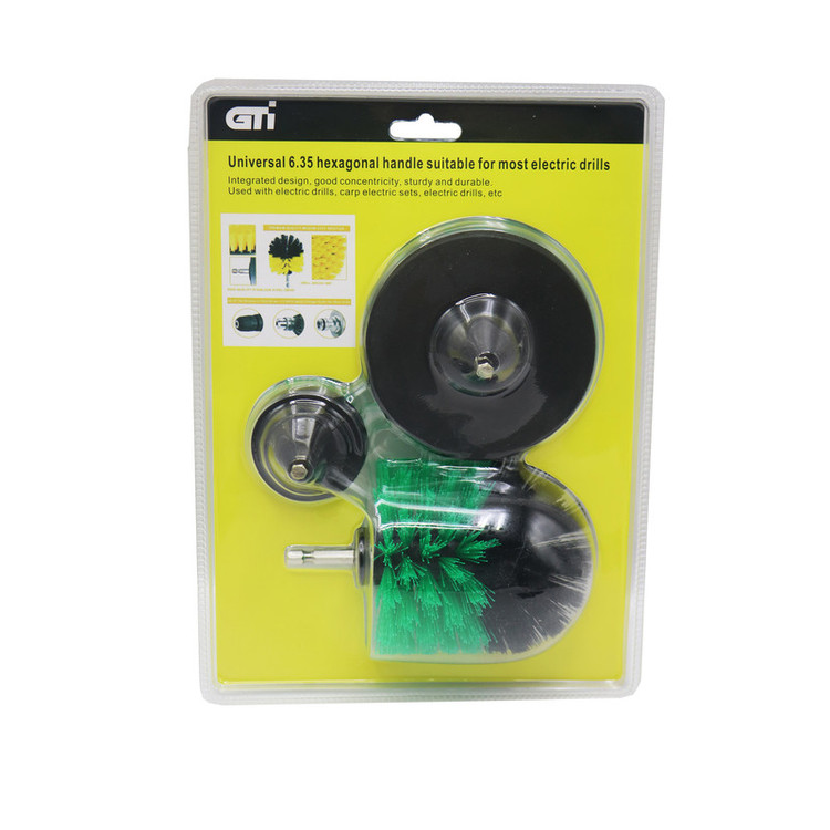 فرچه مبل شوی سر دریلی جی تی آی مدل YP-GTI/2-3.5-4INCH مجموعه 3 عددی