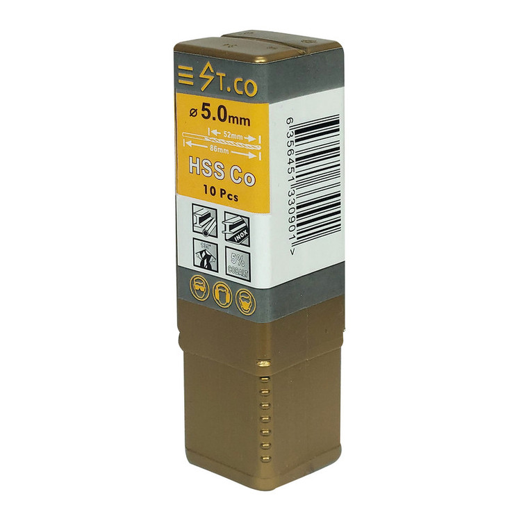 مته کبالت استیکو مدل HSSCO سایز 5 میلیمتر مجموعه 10 عددی
