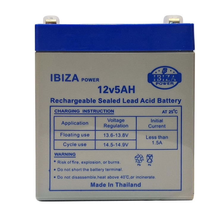 باتری سیلد اسید 12 ولت 5 آمپر ساعت ایبیزا مدل 12V-5AH-TI
