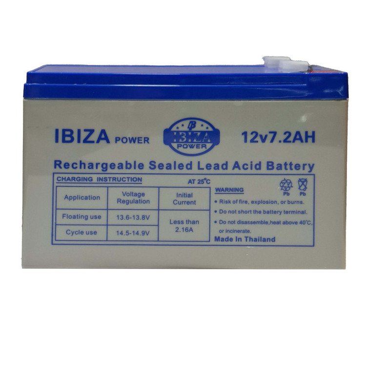باتری سیلد اسید 12 ولت 7.2 آمپر ساعت ایبیزا مدل KSRE-TI-12V-7.2AH