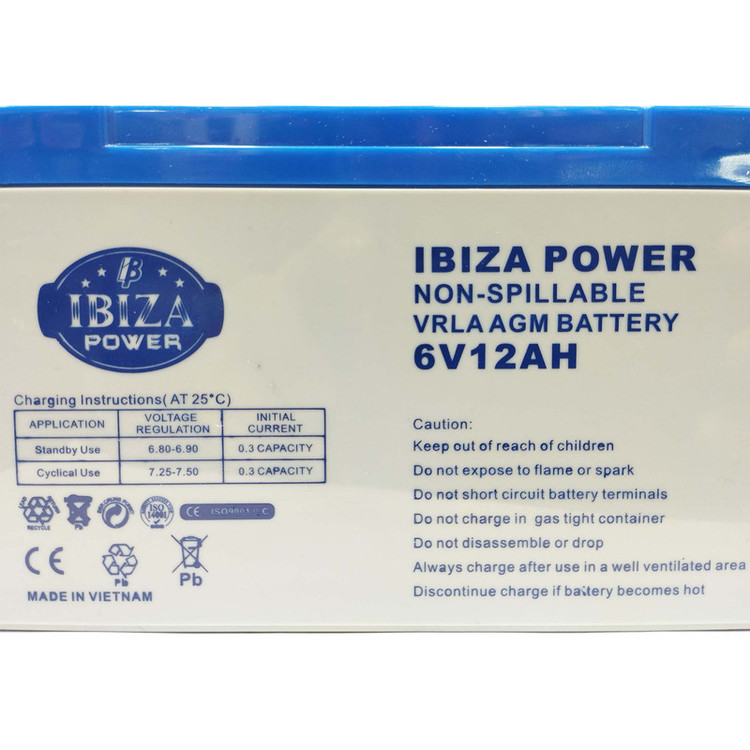 باتری سیلد اسید 6 ولت 12 آمپر ساعت ایبیزا مدل KSRE-6V-12A