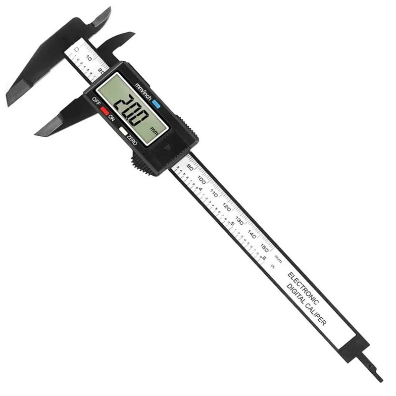 کولیس دیجیتال پلاستیک سخت دارای جعبه محافظ مدل With BOX گستره 0-150mm