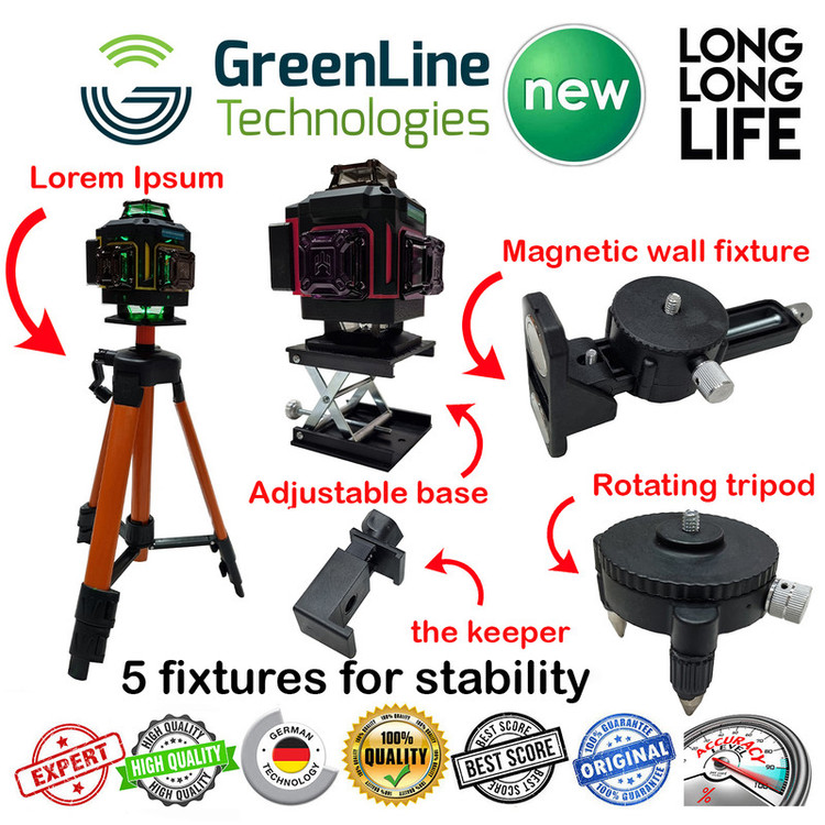 تراز لیزری مدل 4 بعدی 4D- 360 نور سبز کد 360 Mk