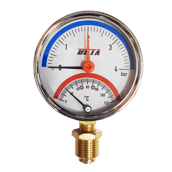 ترمومتر مانومتر بتا مدل 4bar-120C