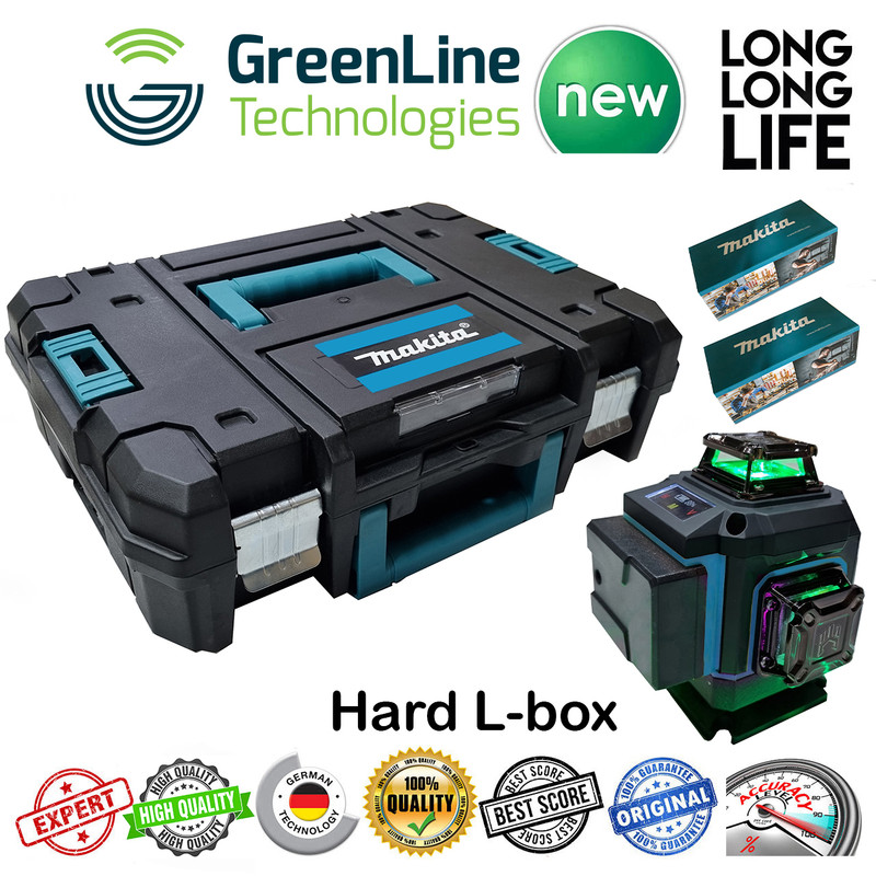 تراز لیزری ماکیتا مدل ترکیبی نور سبز کد 16Lines-BOX -360 سری فوق هوشمند