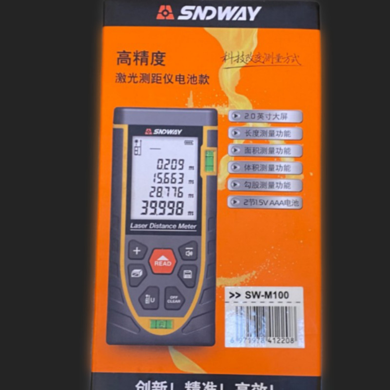 متر لیزری سندوی مدل SW-M100 برد 100 متر