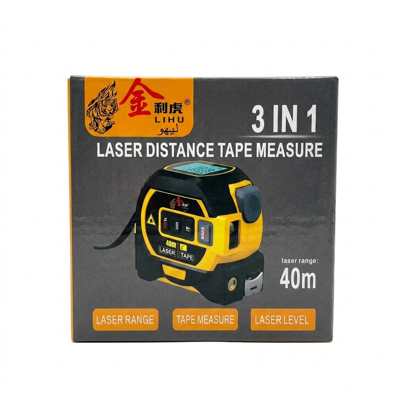متر لیزری لیهو مدل Lihu 3-in-1 Laser Measuring Tape برد 40 متر