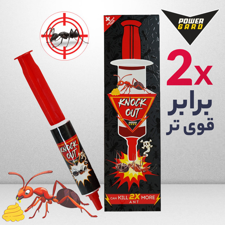 ژل مورچه کش ناک اوت مدل Power Gard 2X وزن 30 میلی گرم