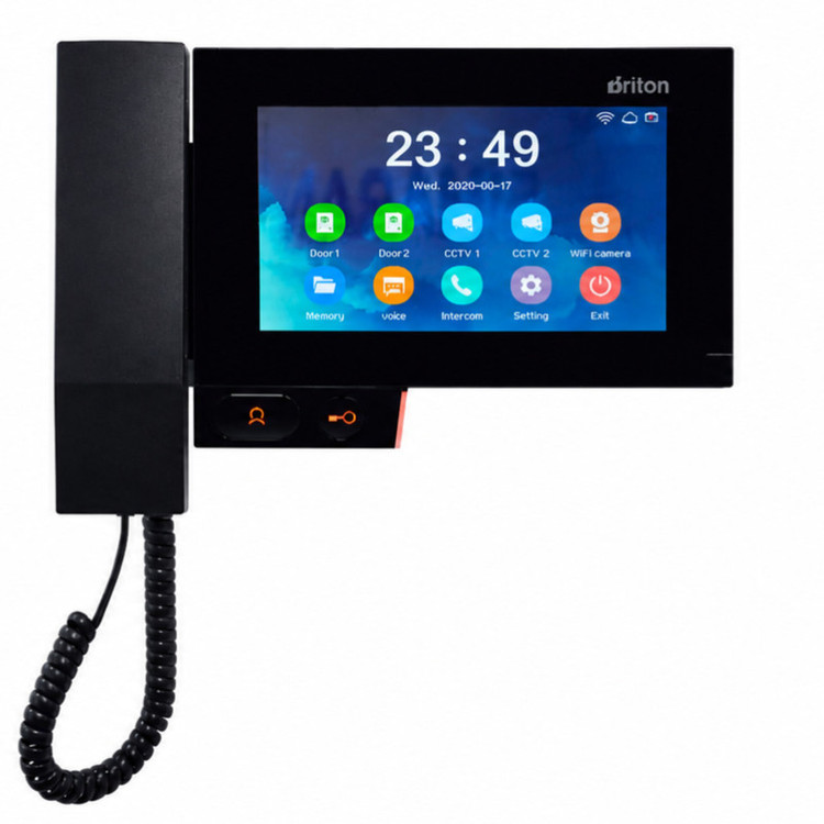 مجموعه دربازکن تصویری برایتون کد 7045-5001 مدل اثرانگشتی وای فای دار یک واحدی
