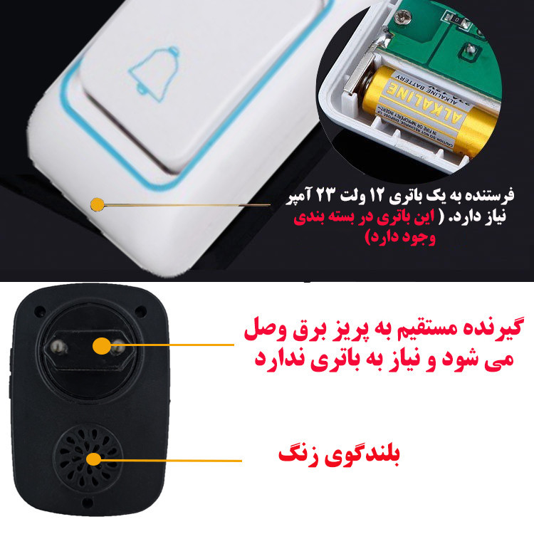 زنگ بی سیم مدل AC-JK05