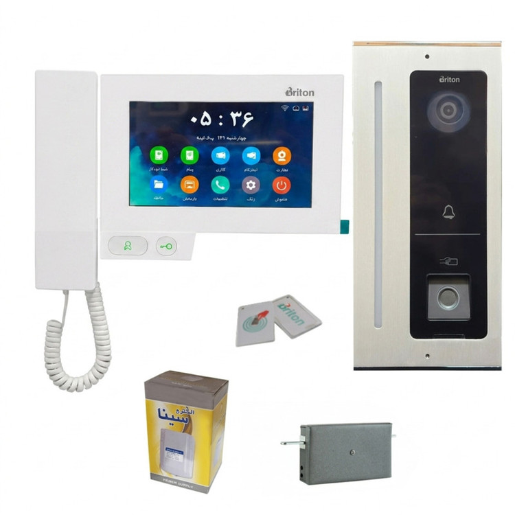 مجموعه دربازکن تصویری برایتون کد 7045-5001 مدل اثرانگشتی وای فای دار یک واحدی