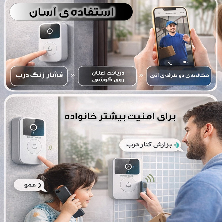 زنگ هوشمند اسمارت گیت مدل XW133-X9
