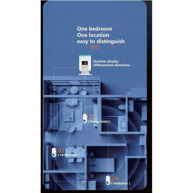 زنگ بی سیم مدل H520-WB مجموعه 3 عددی