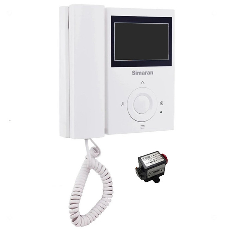 مانیتور دربازکن تصویری سیماران مدل 43FL به همراه محافظ ولتاژ مانیتور