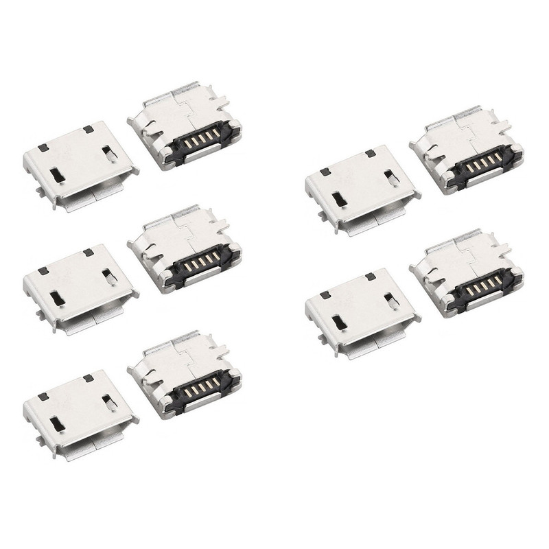 کانکتور micro usb مادگی مدل SMD بسته 10 عددی