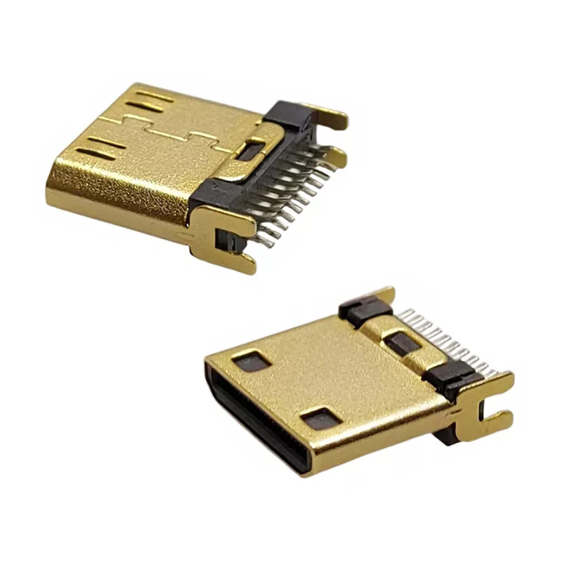 کانکتور نری Mini-HDMI مدل 19Pin-180Deg بسته 2 عددی