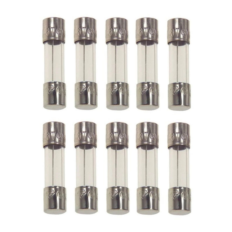 فیوز شیشه ای 1 آمپر مدل YADIKE0210FUSESS250V1A10MN10 بسته 10 عددی