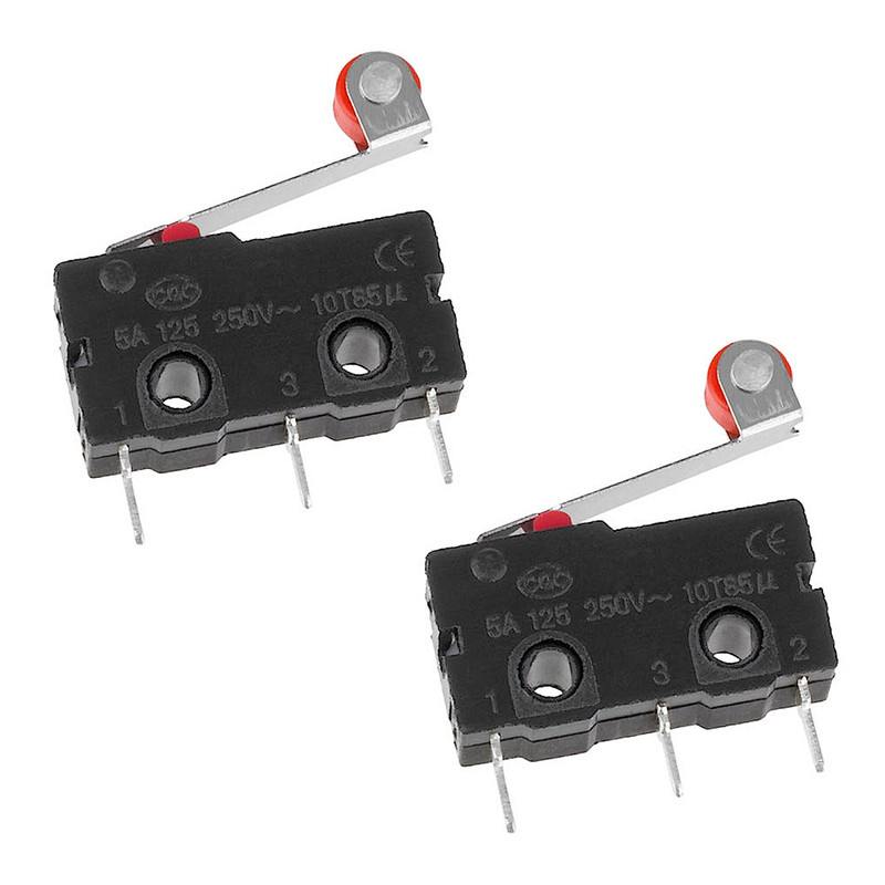 میکرو سوئیچ اهرم دار مدل 5A-250V-KW11.3Z بسته 2 عددی