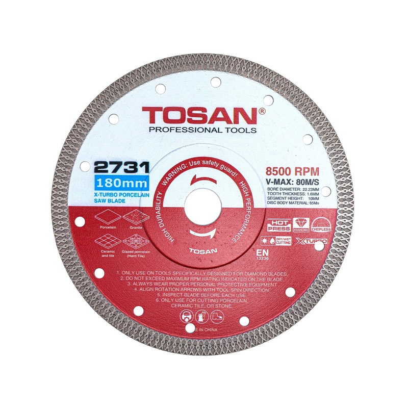 صفحه برش سرامیک توسن مدل T2730 سایز 115 میلی‌متر