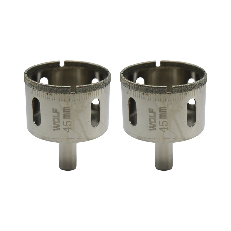 مته گرد بر شیشه ولف مدل YP-045 سایز 45 میلی متر مجموعه 2  عددی