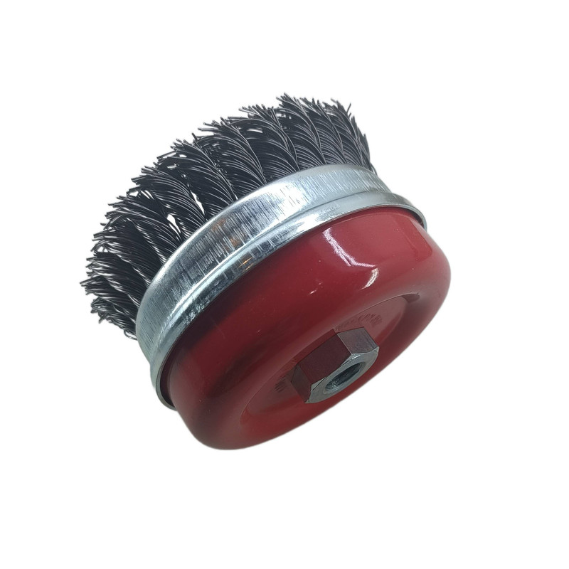برس کاسه ای طوقدار مدل بافته 100mm