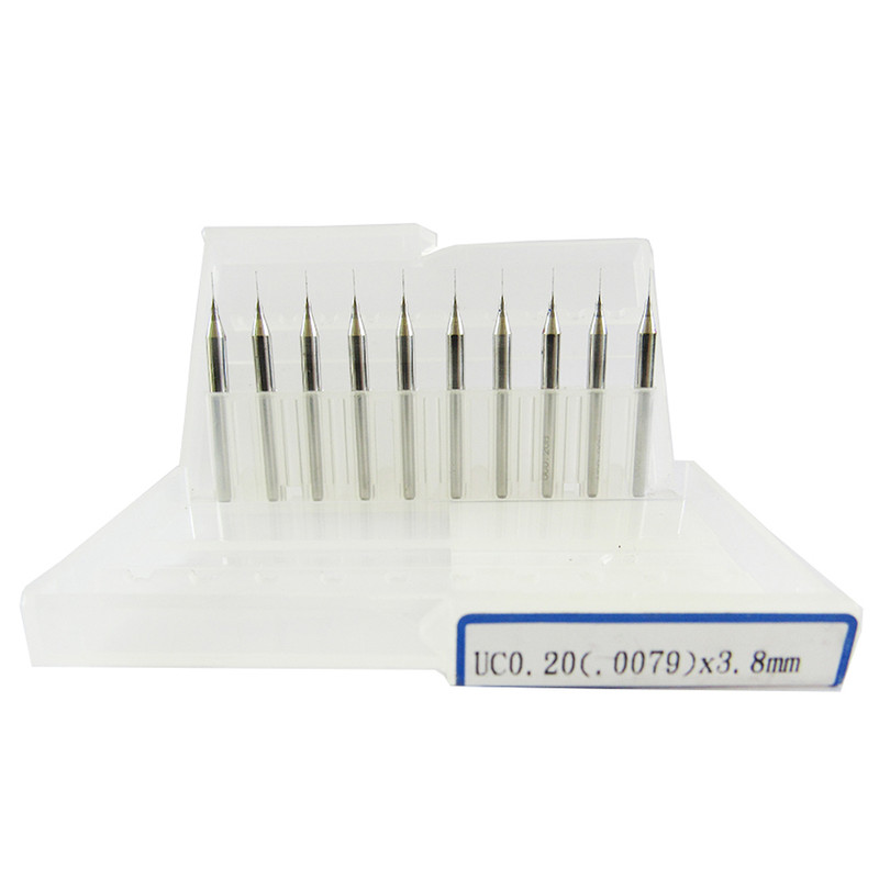 مته کارباید تاپ مدل S-020 سایز 0.2 میلی متر مجموعه 10 عددی