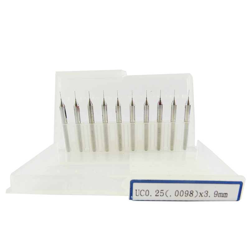 مته کارباید تاپ مدل S025 سایز 0.25 میلی متر مجموعه 10 عددی