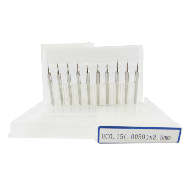 مته کارباید تاپ مدل S-015 سایز 0.15 میلی متر مجموعه 10 عددی