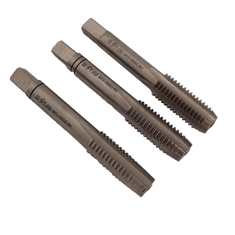 قلاویز دستی استیکو مدل M12-1.75 HSSG سایز 12 میلی متر مجموعه 3 عددی