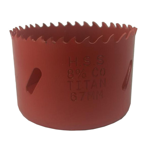 مته گردبر تیتان مدل 8P-Co-HSS67 سایز 67 میلی‌متر