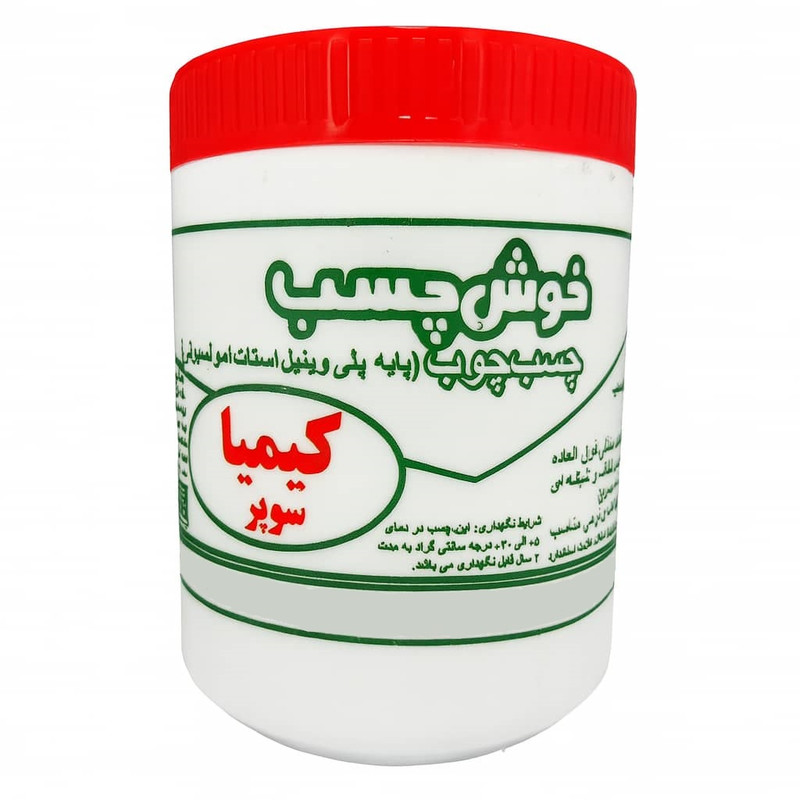 چسب چوب خوش چسب مدل بی رنگ کیمیا سوپر وزن 750 گرم