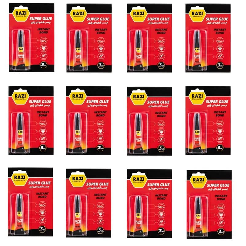 چسب قطره ای رازی مدل SUPER GLUE وزن 3 گرم