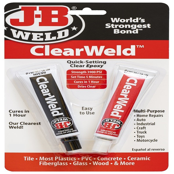 چسب دوقلو جی بی ولد مدل ClearWeld مجموعه 2 عددی