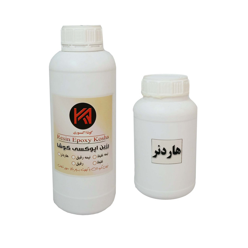 رزین اپوکسی دو جزئی کوشا مدل نیمه رقیق حجم 1500میلی لیتر به همراه هاردنر