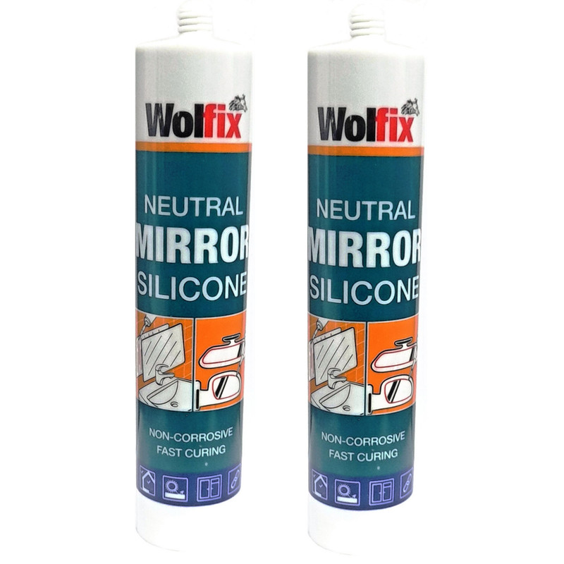 چسب سیلیکون آینه ولفیکس مدل neutral حجم 450 میلی لیتر بسته 2 عددی