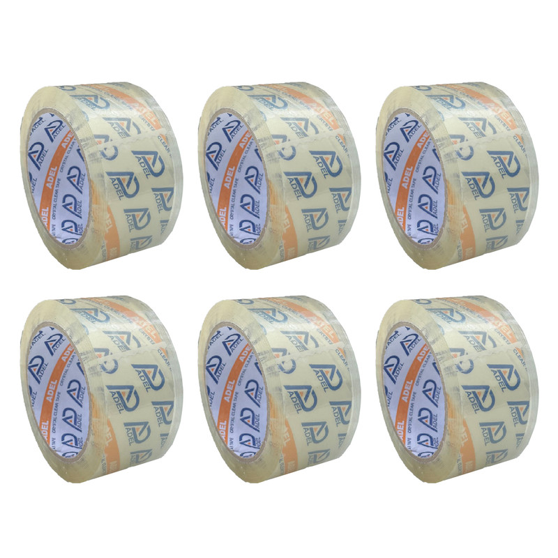 چسب پهن ادل مدل 40میکرون عرض 5 سانتی متر بسته 6 عددی