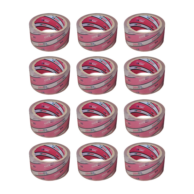 نوار چسب چمفیکس مدل CRYSTAL_80Y عرض 5 سانتی متر بسته 12 عددی