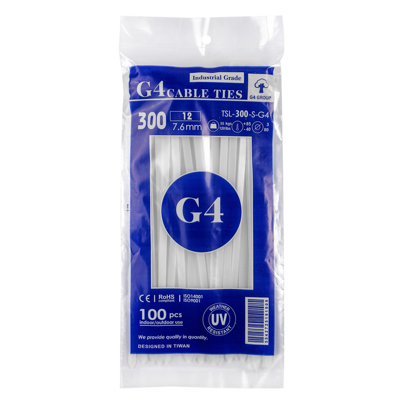 بست کمربندی جی فور مدل G4-300x7.6 بسته 100 عددی