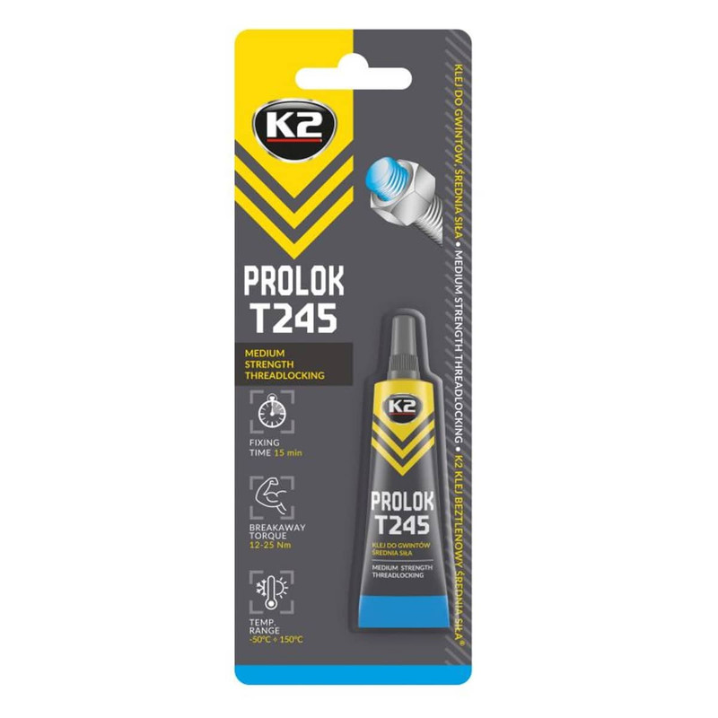 چسب قفل رزوه متوسط کی تو مدل PROLOK T245 B150N حجم 6 میلی‌لیتر