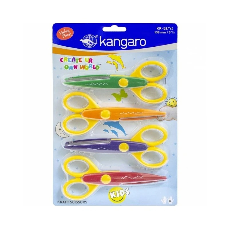 قیچی کانگرو مدل KR-53/Y4 بسته 4 عددی