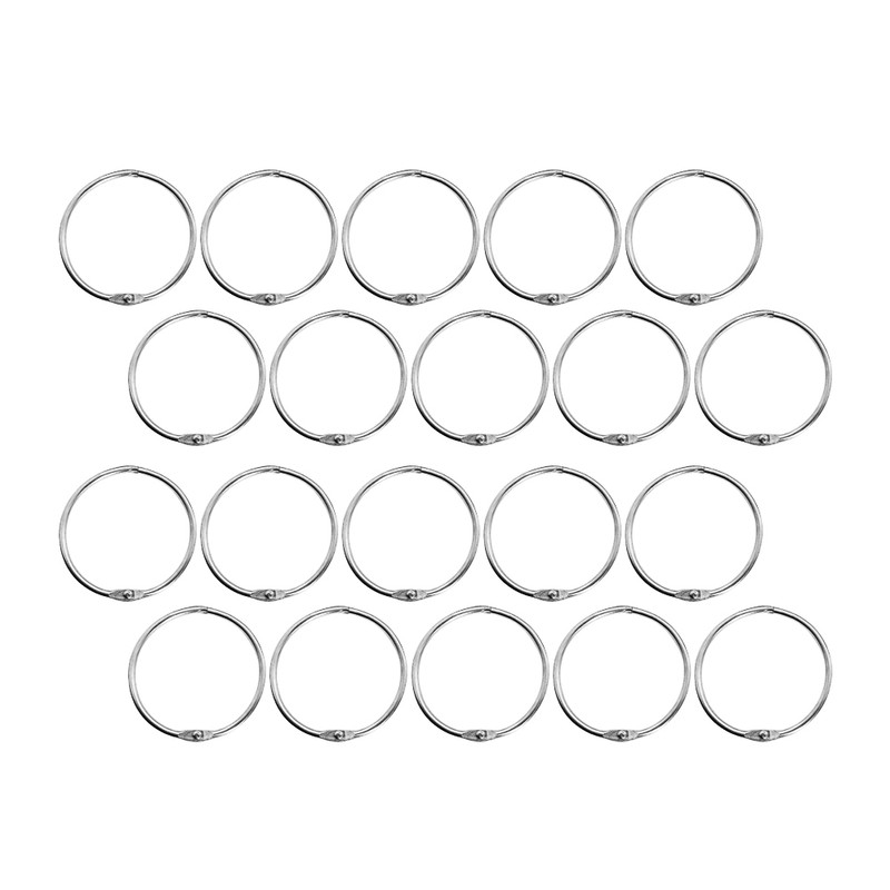 حلقه کلاسور مدل قفل دار کد silver30 بسته 20 عددی